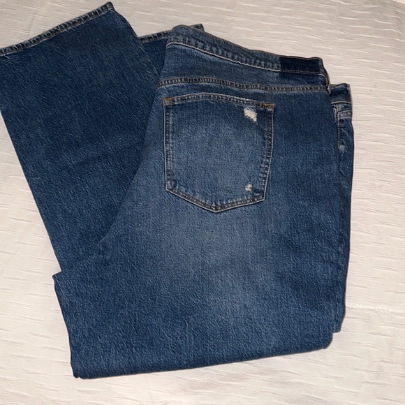 Abercrombie & Finch A&F Curve Love Low Rise 90s Baggy Jeans Dark Wash 37 24s - Picture 7 of 7